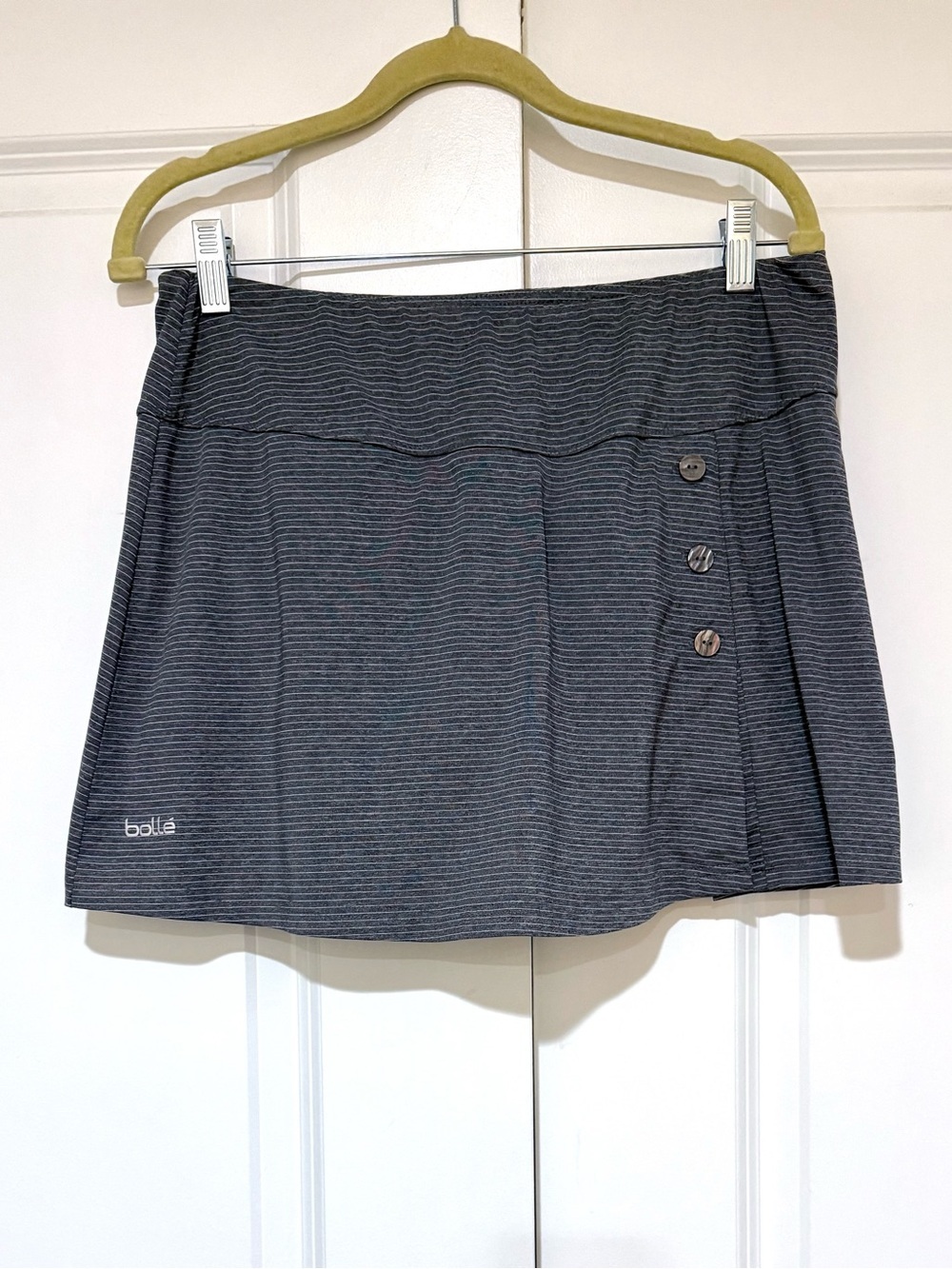 bolle Gray Striped Skort with Coral Lining